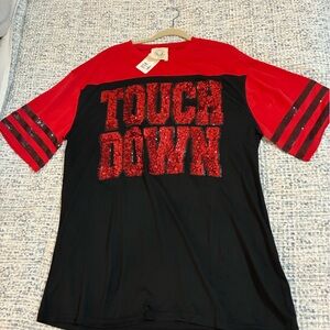 Fantastic Fawn Red and Black Touchdown Mini Dress